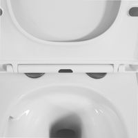 Унитаз подвесной Azario Blanco 360х490х360 безободковый, система слива "Торнадо", быстросъемное сиденье микролифт арт-AZ-9003WT — фото 6, Подвесные унитазы