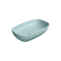 раковина накладная NUBES 60x38 без перелива голубой матовый арт-978315 — фото 2, Раковины накладные