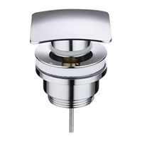 Донный клапан AZARIO для раковины, квадрат, CLIC-CLAC, G 1 1/4, латунь, хром арт-AZ-106-CHR — фото 4, Донные клапаны
