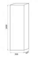 Пенал вертикальный Novel (левый) арт-NVL000P — фото 3, Пеналы для ванной комнаты