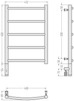 Полотенцесушитель электрический Сунержа Галант 3.0 600х400 МЭМ левый Матовый чёрный арт-31-5800-6040 — фото 3, Электрические полотенцесушители