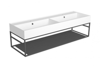 Металлическая структура SIMAS AGILE настенная цвет черный матовый AGSS141D — фото 1, Консоли для раковины