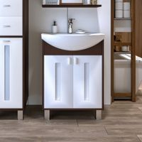 Товар: Тумба под раковину напольная Бриклаер БАЛИ венге/белый , 60 см 4627125411915 - фото 1 Тумба под раковину напольная Бриклаер БАЛИ венге/белый , 60 см 4627125411915 — фото 1, Тумбы с раковиной