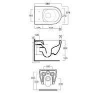 КОМПЛЕКТ Унитаз SIMAS TREVI подвесной безободковый с сиденьем с крышкой с микролифтом цвет черный матовый TR18/F85.NM+TR004.NM TR18/F85.NM+TR004.NM — фото 5, Подвесные унитазы