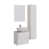 Тумба Lemark MIANO 60 см под 1 раковину, подвесная, 2 ящика, цвет корпуса, фасада: Белый глянец арт-LM06M60T — фото 7, Тумбы под раковину