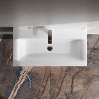 M90WCC0802WG GEM, Раковина мебельная, керамическая, 80 см, встроенная, цвет: белый, глянец — фото 1, Раковины