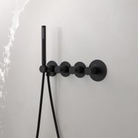 Душевая система встроенная с термостатом Timo Saona SX-2350/03SM черный — фото 4, Встраиваемые душевые комплекты