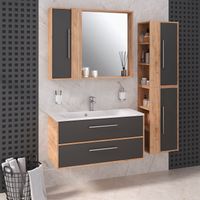 Зеркальный шкаф MELBOURNE 100 /универсальный/дуб/серый/ AQUA DE MARCO 1100GCMEL/V.2.0 — фото 8, Зеркальные шкафы в ванную