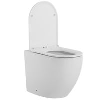 Унитаз ABBER Bequem AC1111T приставной белый, безободковый, смыв торнадо — фото 8, Напольные унитазы