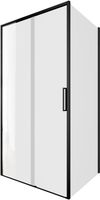 Душевой уголок Aquanet Pleasure Evo 100x90 AE65-100x90-BT профиль черный, прозрачное стекло — фото 1, Душевые уголки