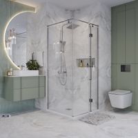 Товар: Душевое ограждение Niagara Nova (90х90х195) квадрат,хром,дверь распашная,стекло прозрачное,1 место арт-NG-6631-34 - фото 3 Душевое ограждение Niagara Nova (90х90х195) квадрат,хром,дверь распашная,стекло прозрачное,1 место арт-NG-6631-34 — фото 3, Квадратные душевые уголки