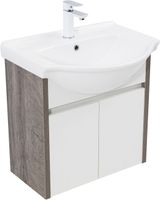 Тумба под раковину Aquanet Сидней 60 дуб рошелье/белый 00345122 — фото 3, Тумбы под раковину