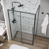 Товар: Боковая стенка Grossman Galaxy (100х195) черный матовый,стекло прозрачное, 1 место арт-200.K33.01.100.21.00 - фото 4 Боковая стенка Grossman Galaxy (100х195) черный матовый,стекло прозрачное, 1 место арт-200.K33.01.100.21.00 — фото 4, Боковые стенки