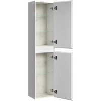 Подвесной пенал 35 см с двумя дверьми в белом цвете GE0535WM — фото 1, Пеналы для ванной комнаты