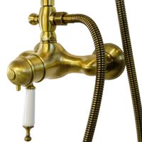 OXFORD Душевой настенный гарнитур (см-ль д/душа терм./колонна ARCO/верхн.душ/шланг/ручн.душ),бронза 31863 — фото 3, Душевые гарнитуры