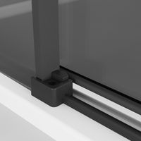 Душевое ограждение Niagara Nova NG-2830-34BLACK (100х100х195) квадрат,черный матовый,двери раздвижные,стекло тонированное,1 место — фото 11, Квадратные душевые уголки