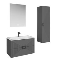 Товар: Тумба подвесная "ЛУКСОР-80 см" с 2-я ящ. графит матовая (ум. Блисс-80 см.) 108049 - фото 2 Тумба подвесная "ЛУКСОР-80 см" с 2-я ящ. графит матовая (ум. Блисс-80 см.) 108049 — фото 2, Тумбы под раковину