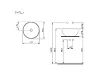 Раковина Ambassador Queen (450*450*175) БЕЛАЯ МАТОВАЯ арт-116T20101 — фото 3, Раковины накладные