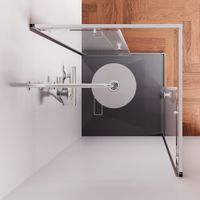 Товар: W94G-403-8080-MT1K X-joy душевое огражд квадратн.,раздвиж.двери 80x80 хром мат.,стекло прозрачн - фото 5 W94G-403-8080-MT1K X-joy душевое огражд квадратн.,раздвиж.двери 80x80 хром мат.,стекло прозрачн — фото 5, Квадратные душевые уголки