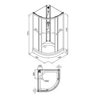 Товар: ДК Лайт 90*90 А (для ДН1 без крыши) (6 мест+сифон D90) арт-Щ0000070695 - фото 8 ДК Лайт 90*90 А (для ДН1 без крыши) (6 мест+сифон D90) арт-Щ0000070695 — фото 8, Душевые кабины