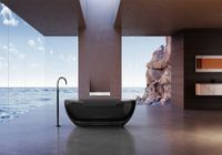 Прозрачная ванна ABBER Kristall AT9703Onyx черная — фото 2, Ванны из полиэфирной смолы