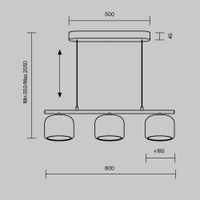 Подвесной светильник Maytoni MOD286PL-L12B3K — фото 2, Подвесные светильники