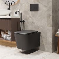 Товар: Унитаз подвесной Grossman GR-4404BMSQ (485х340х290) безободковый,черный матовый с тонкой крышкой,микролифт,смыв торнадо,1 место - фото 9 Унитаз подвесной Grossman GR-4404BMSQ (485х340х290) безободковый,черный матовый с тонкой крышкой,микролифт,смыв торнадо,1 место — фото 9, Подвесные унитазы