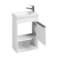 Тумба-умывальник ХОУП 40, 1 дв., подвесная, белый матовый (под раковину МИРАНДА 40) 1A287101HP2B0 — фото 4, Тумбы под раковину