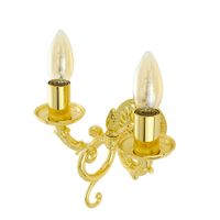 VERSAILLES Светильник настенный двойной, (малая розетка), золото 32684 — фото 1, Светильники в ванную