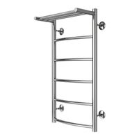 Полотенцесушитель водяной AZARIO VERONA 400/800 с полкой, 5 секций, нижнее/диагональное подключение, 1/2", хром арт-AZ04148P — фото 1, Водяные полотенцесушители