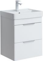 Тумба с раковиной Aquanet Ирис new 50 (Ирис Т) подвесная 2 ящ. цв. белый глянец арт-00367336 — фото 2, Тумбы с раковиной