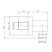 Подключение душевого шланга Bossini V00240.073 цвет черный матовый — фото 1, Шланговые подключения