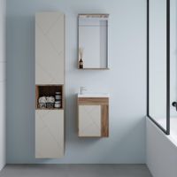 Товар: Тумба под раковину подвесная Бриклаер КРИСТАЛЛ латте, 40 см арт-4627125416903 - фото 3 Тумба под раковину подвесная Бриклаер КРИСТАЛЛ латте, 40 см арт-4627125416903 — фото 3, Тумбы с раковиной