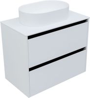 Тумба под раковину Allen Brau Activity 80 1.34004.WM белый матовый/черный браш — фото 6, Тумбы под раковину