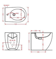 Биде Artceram File 2.0 напольное с одним отверстием цвет белый матовый арт-FLB002 05 30 — фото 2, Биде напольные