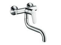 Товар: Смеситель для кухни, Hansgrohe, Focus M41, тип открывания воды-однорычажный, тип регулирования воды-керамический картридж, монтаж-настенный, отверстия для монтажа-2, высота, мм-188, вынос излива, мм-261, тип излива-поворотный 180°, тип подводки-гибкая, стандарт подвода воды-1/2", цвет-хром арт-31825000 - фото 1 Смеситель для кухни, Hansgrohe, Focus M41, тип открывания воды-однорычажный, тип регулирования воды-керамический картридж, монтаж-настенный, отверстия для монтажа-2, высота, мм-188, вынос излива, мм-261, тип излива-поворотный 180°, тип подводки-гибкая, стандарт подвода воды-1/2", цвет-хром арт-31825000 — фото 1, Смесители для кухни