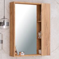 Зеркальный шкаф MELBOURNE 60 /универсальный/дуб/AQUA DE MARCO 1060WCMEL/V.2.0 — фото 1, Зеркальные шкафы в ванную