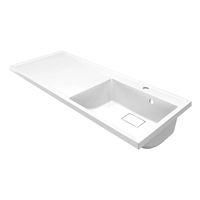 Раковина Azario Paola Magenta 1100 R правосторонняя, литьевой мрамор, белый арт-CS00079100 — фото 10, Раковины встраиваемые сверху