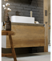 Товар: Подвесная тумба 120 см с двумя ящиками: основной и внутренний, скрытый за фасадом. Цвет дуб балтийский/бетон светлый; с умывальником арт-MOB0112DB+MOB0712BS - фото 6 Подвесная тумба 120 см с двумя ящиками: основной и внутренний, скрытый за фасадом. Цвет дуб балтийский/бетон светлый; с умывальником арт-MOB0112DB+MOB0712BS — фото 6, Тумбы с раковиной