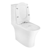 Унитаз-компакт Azario FRENTO 340x650х770 безободковый, в комплекте с бачком и сиденьем микролифт арт-AZ-2311 — фото 2, Напольные унитазы