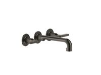 Смеситель для раковины, Gessi, Inciso, тип открывания воды-двухрычажный, тип установки-настенный, отверстия для монтажа-3, вынос излива, мм-210, внутренняя часть-необходимо заказать, цвет-Black XL арт-58090.299 — фото 2, Смесители для раковины