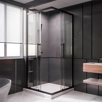 Душевой угол Veconi Premium Trento PTC-20B, 1200Х900x2000, черный матовый, стекло прозрачное PTC20-B-12090-01-C4 — фото 2, Душевые уголки