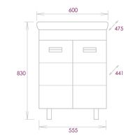 Товар: Тумба Onika Балтика-Квадро Black 60.11 белая арт-106139 - фото 6 Тумба Onika Балтика-Квадро Black 60.11 белая арт-106139 — фото 6, Тумбы под раковину