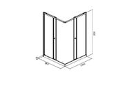 Ограждение VIVA90B N душевое Ceruttispa без поддона (90x90x195) — фото 489, Прямоугольные душевые уголки