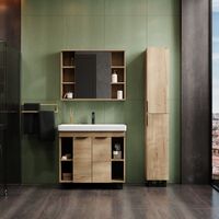 Легран 90 Тумба напольная Дуб галифакс (БЕЗ УМЫВАЛЬНИКА Адриана 90) арт-109031 — фото 7, Тумбы под раковину