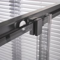 Душевой угол Veconi Premium Trento PTC-20GR, 1000Х1000x2000, брашированный графит, стекло прозрачное PTC20-GR-100100-01-C4 — фото 5, Душевые уголки