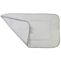 Коврик д/ванной комнаты 60х100 см., вышивка логотип MIGLIORE, белый, окантовка серебро 31922 — фото 4, Коврики для ванной комнаты