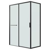 Душевое ограждение Grossman Style 100.K33.05.110.21.00-200.K33.05.100.21.00 (110х100х195) раздвижная,черный матовый,стекло прозрачное,2 места арт-120.K33.05.1110.21.00 — фото 1, Прямоугольные душевые уголки
