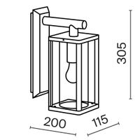Настенный светильник (бра) Outdoor O452WL-01GF1 — фото 6, Уличное освещение