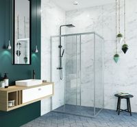 Душевой уголок ALEX BAITLER 1 серия прозрачное стекло арт-AB14120X1 — фото 2, Прямоугольные душевые уголки